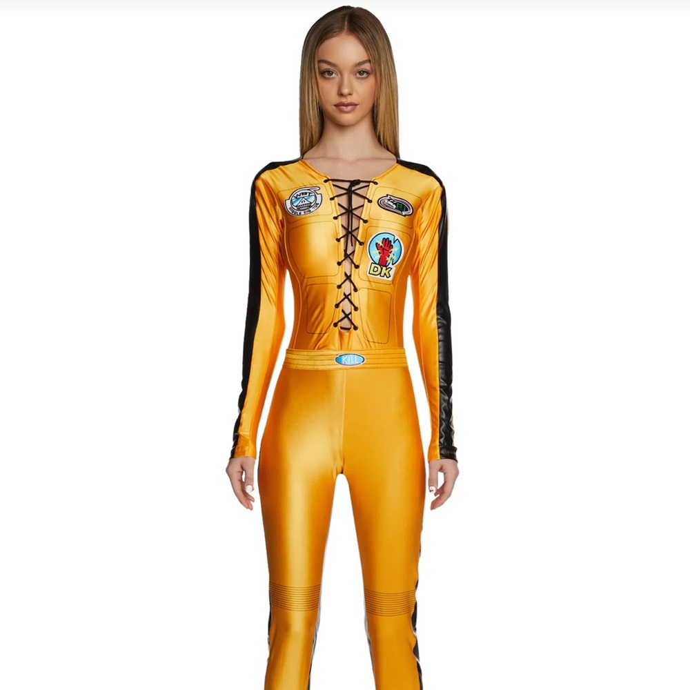 Dolls Kill Gold The Assassin Halloween Costume Jumpsuit NWT